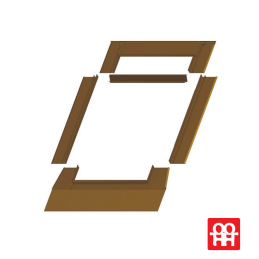 Trappe de toit en plastique | 55x78 cm (550x780 mm) | blanc avec revêtement brun | SKYLIGHT