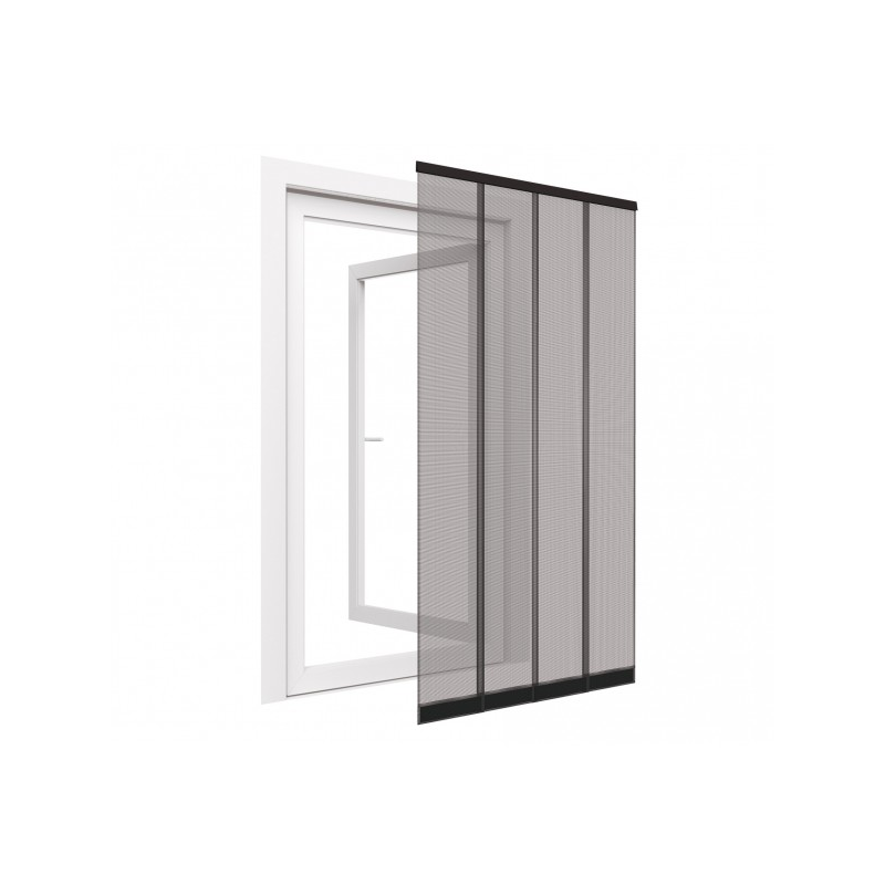 Mosquitera para puertas, 100x220 cm, negra