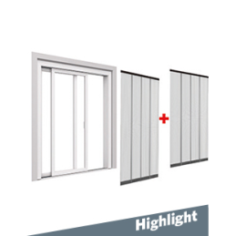 Rete per insetti da porta, 100x220 cm, nera