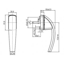 Roto Swing handle | Secustik | white