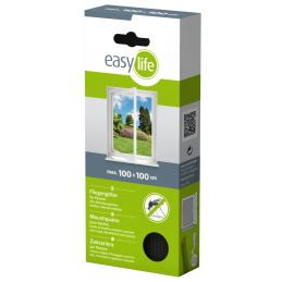 Plasă de insecte pentru ferestre universală, 100x100 cm, negru