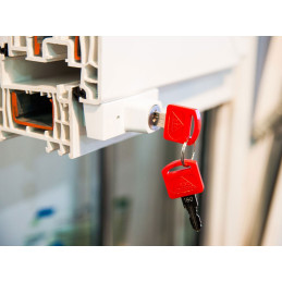 ESynic 12 Serrure Di Sicurezza Per Finestre Con Chiave - Dispositivo Anticaduta Per Bambini E Gatti - Cavo In Acciaio 185mm - Adatto A UPVC, Legno E Alluminio - Bianco