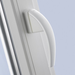 Maniglia Roto Swing | con pulsante | bianco