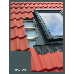 Remate para ventana de tejado, escotilla | 55x78 cm (550x780 mm) | GRIS | para tejado perfilado