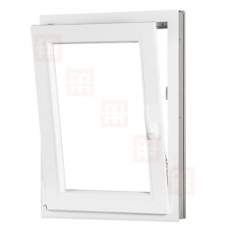 Okno plastikowe | 60x100 cm (600x1000 mm) | białe | otwierane i składane | lewe