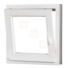 Okno plastikowe | 90x90 cm (900x900 mm) | białe | otwierane i składane | lewe