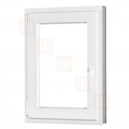 Plastové okno 90x110 cm, bílé, otevíravé i sklopné, levé, 6 komor