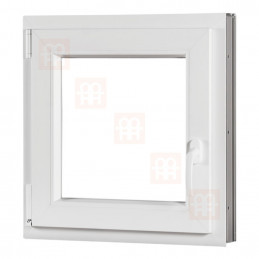 Plastové okno 80x80 cm, bílé, otevíravé i sklopné, levé, 6 komor