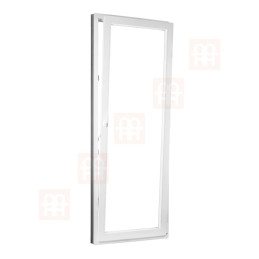 Plastic door | 80x210 cm (800x2100 mm) | white | balcony | opening and folding | right