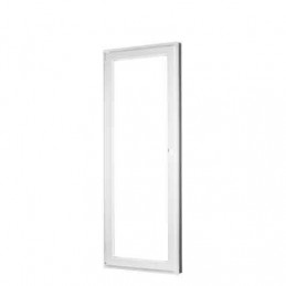 Porta plástica | 80 x 210 cm (800 x 2100 mm) | branco | balcao | abertura e dobragem | esquerda