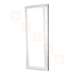 Porta in plastica | 80 x 210 cm (800 x 2100 mm) | bianco | balcone | apertura e chiusura a libro | sinistra