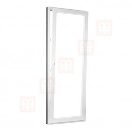 Drzwi z tworzywa sztucznego | 90x210 cm (900x2100 mm) | białe | balkonowe | otwierane i składane | prawe