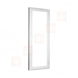 Puerta de plástico | 90x210 cm (900x2100 mm) | blanca | balcón | apertura y plegado | derecha