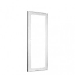 Porta plástica | 90x210 cm (900x2100 mm) | branco | varanda | abertura e dobragem | direita
