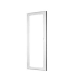 Puerta de plástico | 90 x 210 cm (900 x 2100 mm) | blanca | balcón | apertura y plegado | izquierda