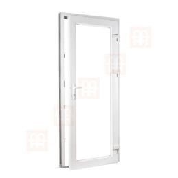 Porte en plastique | 90x205 cm (900x2050 mm) | blanche | pleine | droite