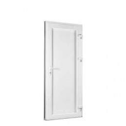 Drzwi z tworzywa sztucznego | 90x205 cm (900x2050 mm) | białe | pełne | prawe