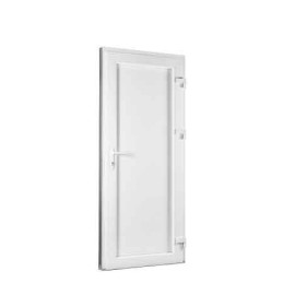 Puerta de plástico | 90x205 cm (900x2050 mm) | blanca | sólida | derecha