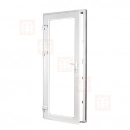Drzwi z tworzywa sztucznego | 90 x 205 cm (900 x 2050 mm) | biały | pełny | lewy