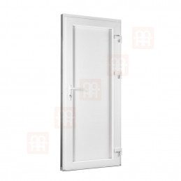 Porta plástica | 90x205 cm (900x2050 mm) | branca | vidrada | direita