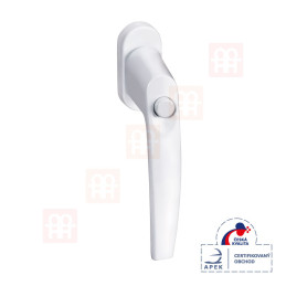 Poignée de sécurité avec bouton de verrouillage pour fenêtres et portes-fenêtres blanc