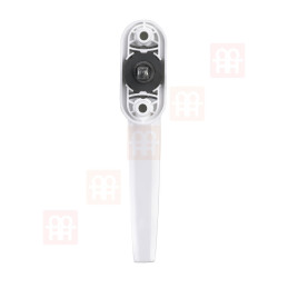 Security handle with locking button for windows and patio doors white