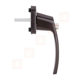 Punho de segurança com chave para janelas e portas de varanda castanhas