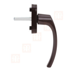 Maniglia per finestra in alluminio marrone