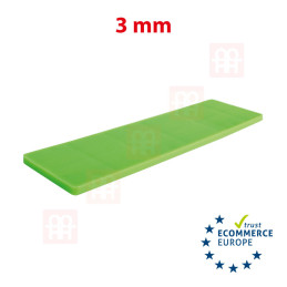 Afbakening plastic onderlegger 28 x 100 x 3 mm