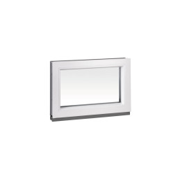 Plastic window | 60x40 cm (600x400 mm) | white | fixed (non-opening)