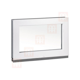 Plastic window 60x40 cm (600x400 mm), fixed, white | TROCAL
