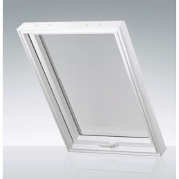 Ventana de techo de plástico | 78x140 cm (780x1400 mm) | blanco con revestimiento marrón | SKYLIGHT