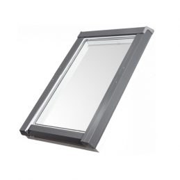 Roof window plastic | 66x118 cm (660x1180 mm) | white with grey cladding | SKYLIGHT