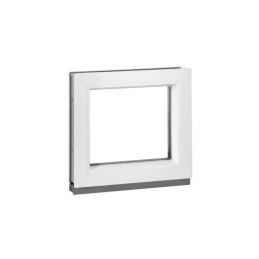 Plastic venster | 40x40 cm (400x400 mm) | wit | vast (niet opengaand)