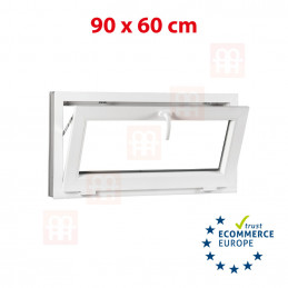 Sklopné plastové okno | 90x60 cm (900x600 mm) | bílé