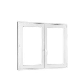 Double-leaf plastic window 130x110 cm (1300x1100 mm), right, white | TROCAL | triple glazing