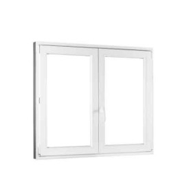 Double-leaf plastic window 140x140 cm (1400x1400 mm), right, white | TROCAL | triple glazing