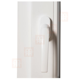 Double-leaf plastic window 150x120 cm (1500x1200 mm), right, white | TROCAL | triple glazing