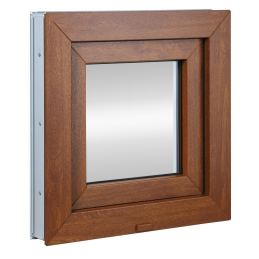 Finestra in plastica 50x50 cm (500x500mm) inclinabile bianca / quercia dorata