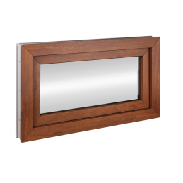 Plastic window 90x60 cm (900x600mm) tilting / hinged white / golden oak