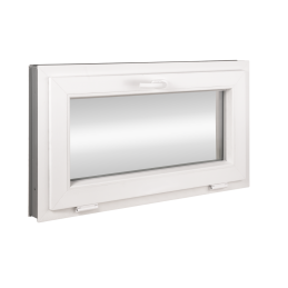 Ventana de plástico 100x50 cm (1000x500mm) inclinable blanco / roble dorado