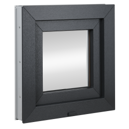 Ventana de plástico 50x50 cm (500x500mm) inclinable blanco / antracita