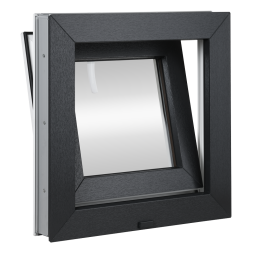 Fenêtre en plastique 50x50 cm (500x500mm) inclinable blanc / anthracite