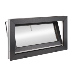 Plastic window 120x60 cm (1200x600mm) tilting / hinged white / anthracite