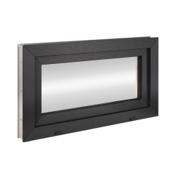 Ventana de plástico 120x70 cm (1200x700mm) inclinable blanco / antracita