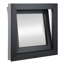 Plastic window 55x55 cm (550x550mm) opening and tilting right white / anthracite