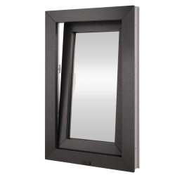 Fereastră din plastic 50x80 cm (500x800mm) deschidere și pliere stânga alb / antracit