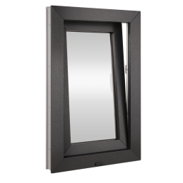 Fenêtre en plastique 50x80 cm (500x800mm) ouverture et basculement droite blanc / anthracite