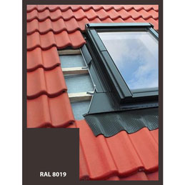 Rivestimento per finestra da tetto, botola | 55x78 cm (550x780 mm) | marrone | per coperture profilate