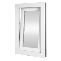 Plastic window 60x100 cm (600x1000 mm), tilt-and-turn left, white | TROCAL